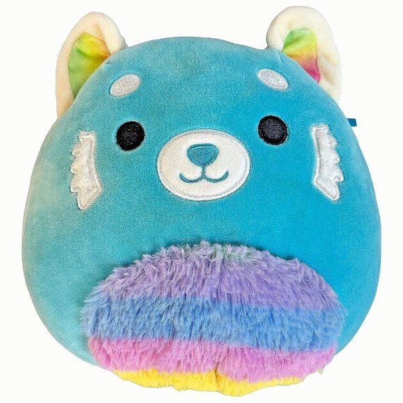 Squishmallow Vanessa The Red Panda Plush Rainbow Blue 8 IN Stuffed Animal Toy - Picture 1 of 10